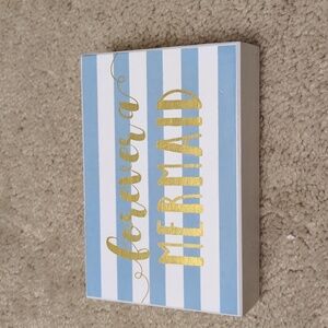 Mermaid Wooden Plank With Message